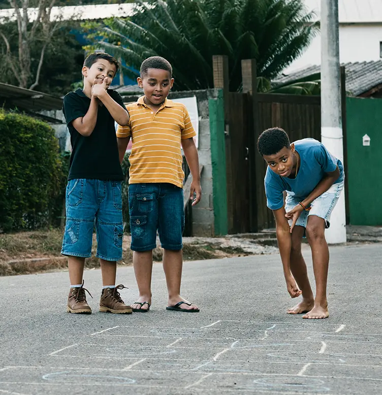 Children playing in Campinas, Brazil, one of the launch cities of COPI.