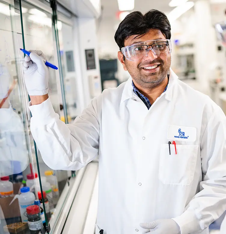  Yogesh Shelke works in US R&D at <span class="nowrap">Novo&#160;Nordisk.