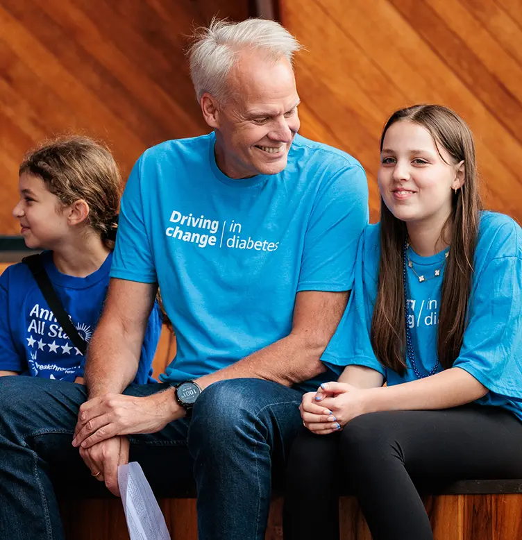 Novo&#160;Nordisk employee Jacob Sten Petersen and his daughter Vita at the Breakthrough T1D Walk in the US. Vita was diagnosed with type&#160;1 diabetes at age three.